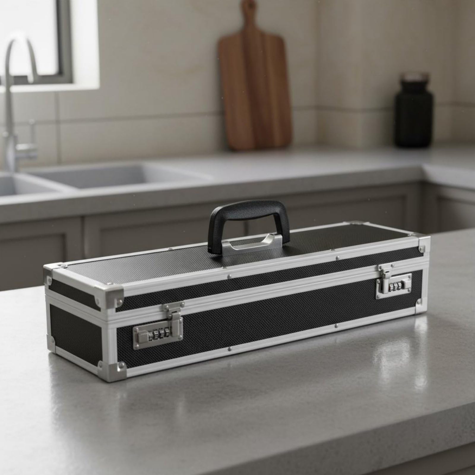 Gralara Valigetta Attrezzi Portatile Cassetta Strumenti Bauletto Organizer con Serratura a in Lega di Alluminio con Struttura Rinforzata E Interno Imbottito Adatta per Officina Cantiere Riparazioni
