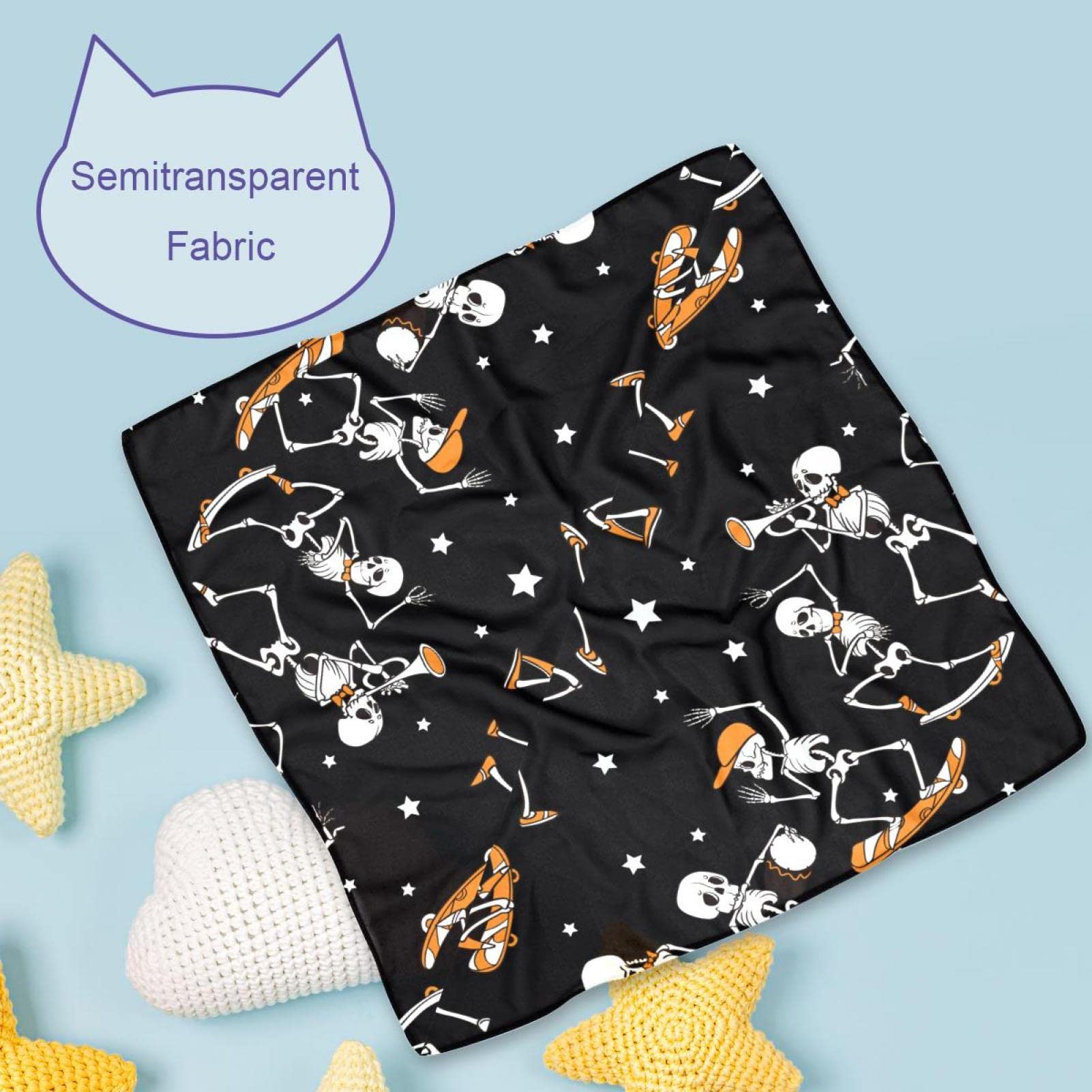 Bandanas Pour Chien Halloween – Lot De 2 Motifs Fantôme Et Tête De Mort Réglables - 7
