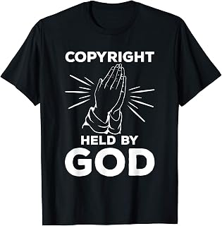 Cool Copyright Held By God Religion Bible Lawyers T-Shirt