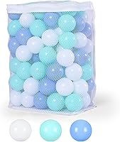 Vista 33 de Paquete de 100, 200, 500 pelotas para alberca de bolas, set de estrellas y redondas, sin BPA, sin ftalatos, no tóxico, a prueba de aplastamiento