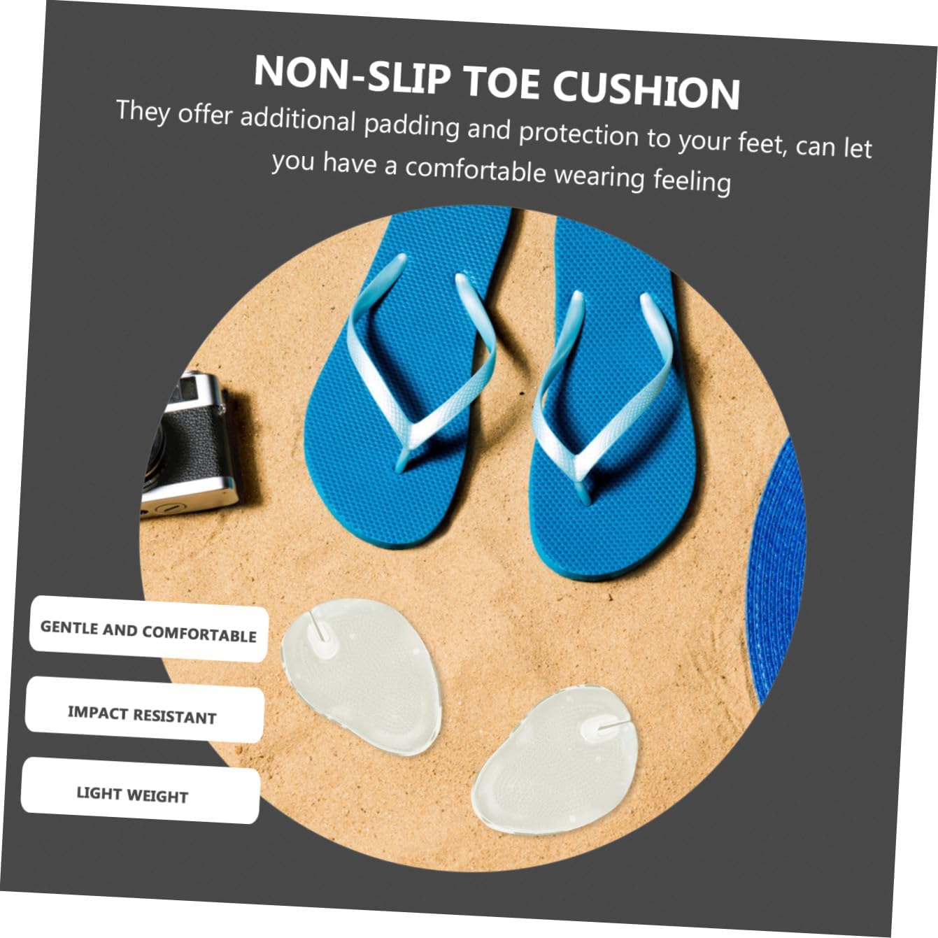 ORFOFE 8pairs Clear Silicone Toe Protectors Thong Sandal Metatarsal Pads Comfortable Forefoot Cushion Non- Inserts for -Flops High Heels Foot Guard for