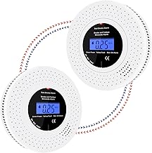 Wireless Interconnected Smoke & Carbon Monoxide Detector, Smoke Detectors & Carbon Monoxide Detectors with Real Time LCD Display, 10 Year Lifespan