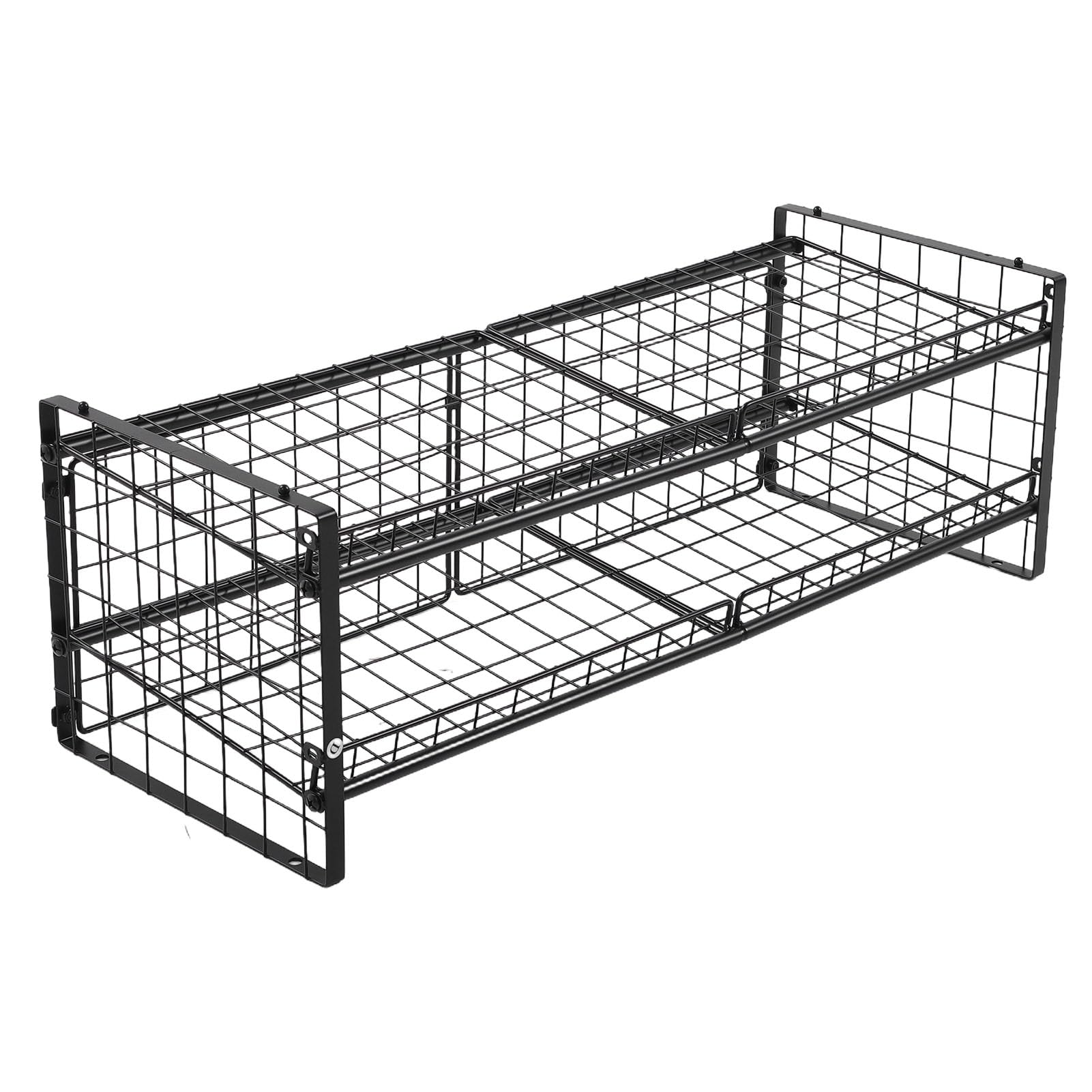 Organizador de Latas Apilable de 2 Niveles, Estante de Almacenamiento Ajustable de Acero Al Carbono con Capacidad para 64 Latas, con Diseño de Estante Inclinado para