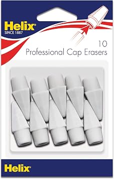 Helix - Pencil Cap erasers - Latex-Free - 10 Count