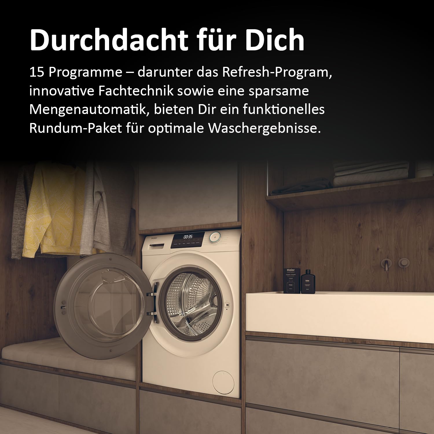 Haier I-PRO SERIE 1 HW80-BP14929 Frontlader Waschmaschine 8kg 1400 U/Min A-Effizienz Inverter-Motor