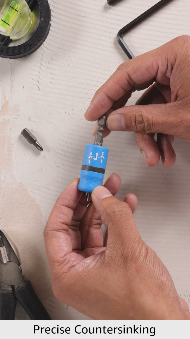 Knauf Screw Attachment With Bit Holder For Cordless Screwdrivers And Hand Drills - Drywall Bit Attachment For Countersinking Drywall Screws Into Plasterboard