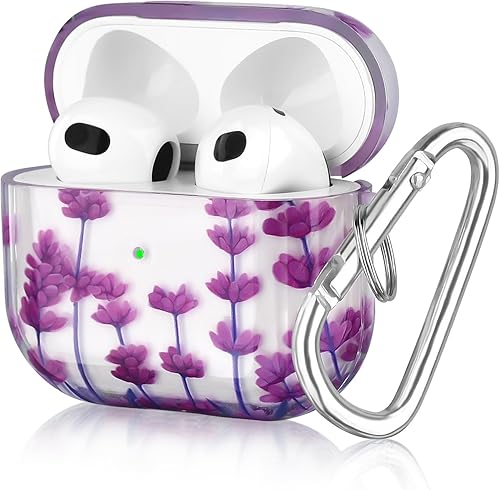 Miniatura 8 de QINGQING - Funda rígida protectora para Airpods 3 compatible con funda rígida con llavero para Airpods de 3 generación lanzado 2021 a prueba de