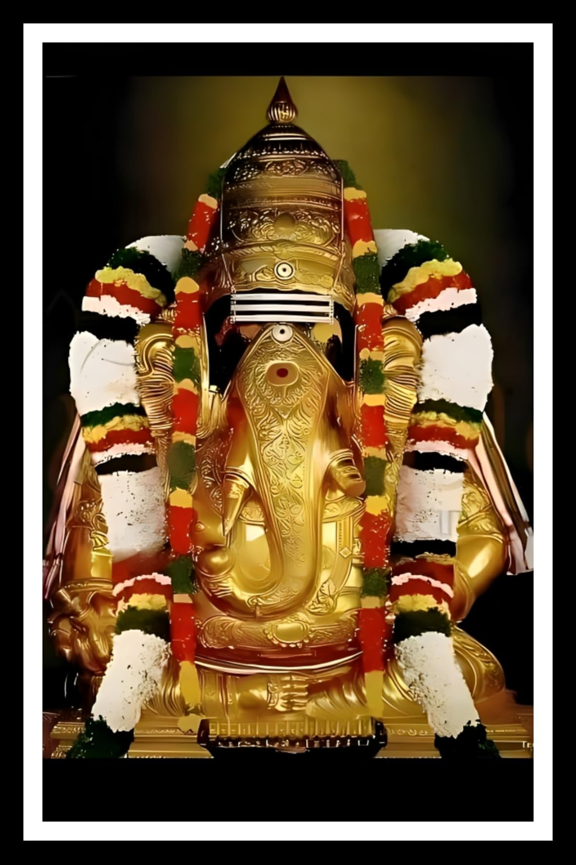 Pillayarpatti Karpaga Vinayagar Wooden Photo Frame, 8x6 cm, Wall Hang