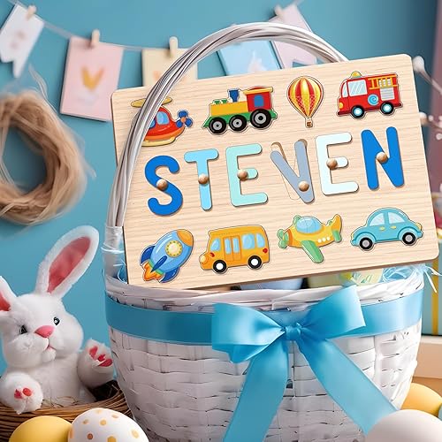 Miniatura 5 de Rompecabezas de madera con nombre personalizado para niños, regalos personalizados para bebés con texto grabado en la parte posterior, regalos de