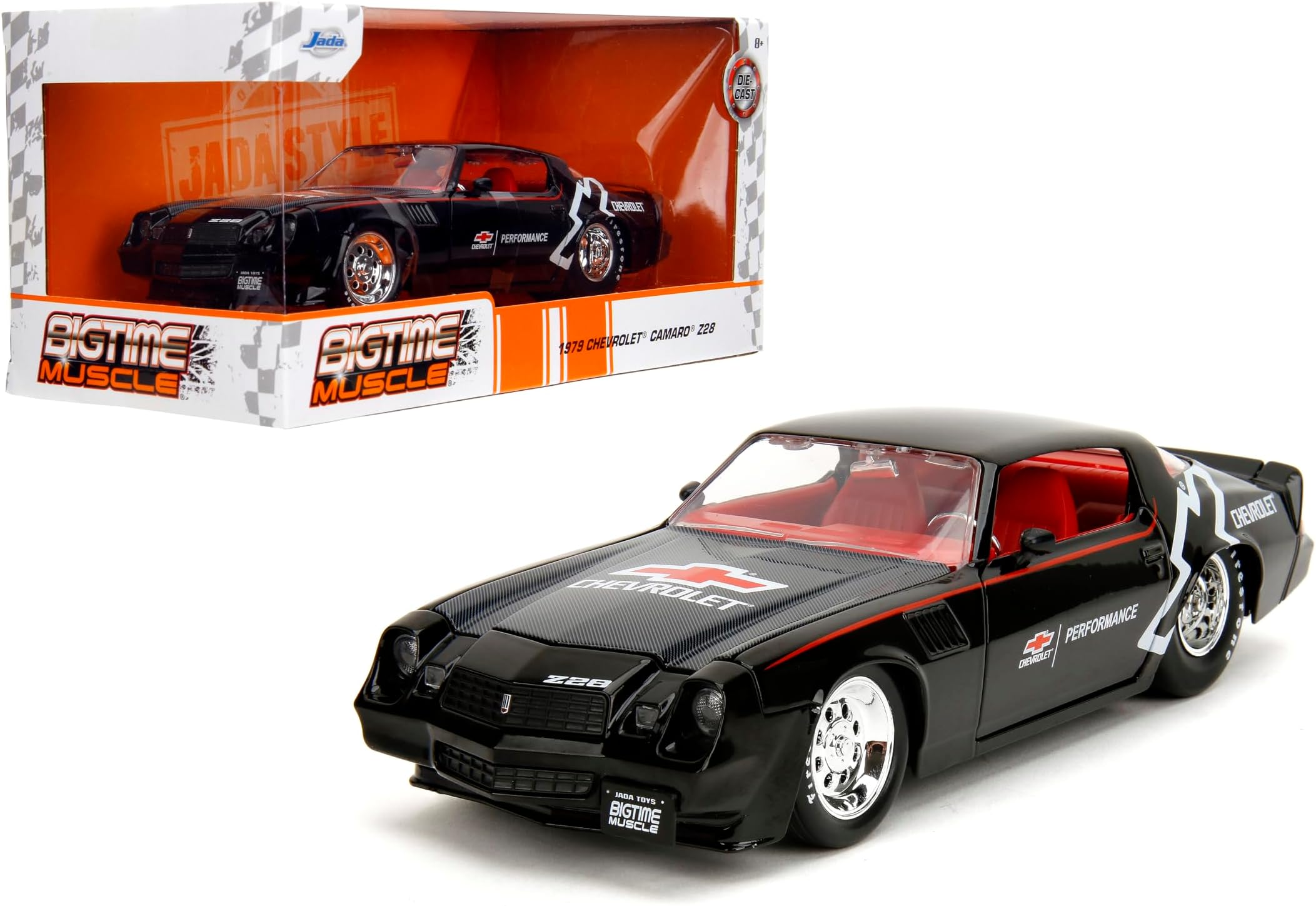 Jada Bigtime Muscle 1:24 1979 Chevy Camaro Die-Cast Car, Toys for Kids and Adults(Black)