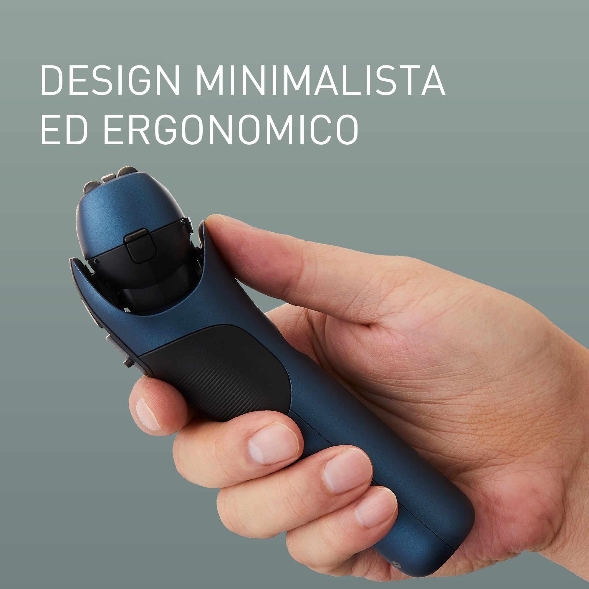 Panasonic Series 700 ES-ALT4B Rasoio Elettrico da Uomo a 3 Lame Wet & Dry, Rasoio Portatile Impermeabile, Sensore Barba Reattivo, Testina Flessibile, Trimmer Pop-Up, Impugnatura Ergonomica, Blu