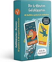 6-Minuten Gefühlskarten für Kinder [40 Emotionskarten + Mini-Geschichten] - Emotionale Intelligenz spielerisch fördern – Ideal für Schulstart & Einschulung