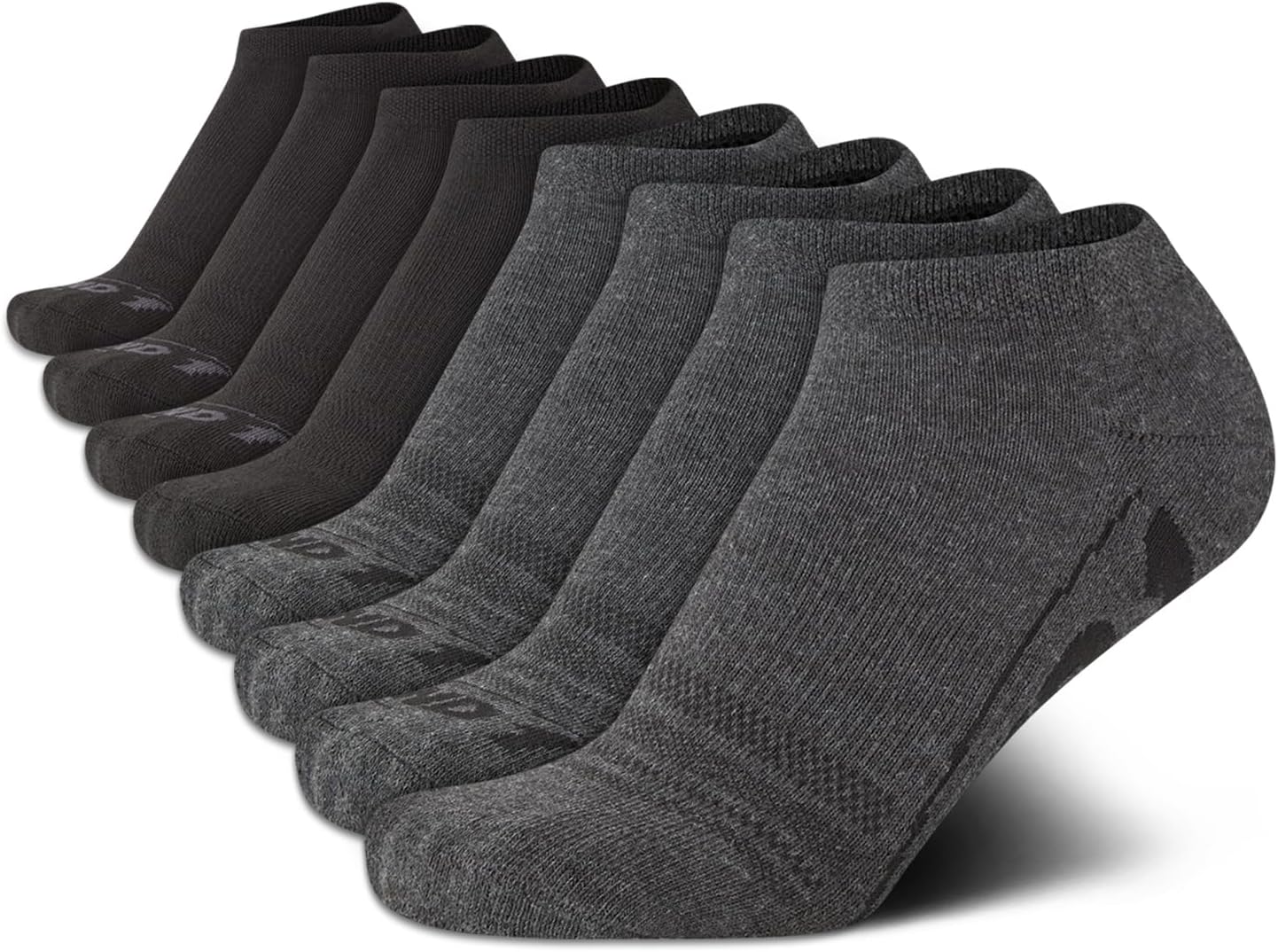 AND1 Boys Low Cut Socks -8 Pack Breathable Moisture-Wicking Cushioned Athletic No Show Socks for Boys