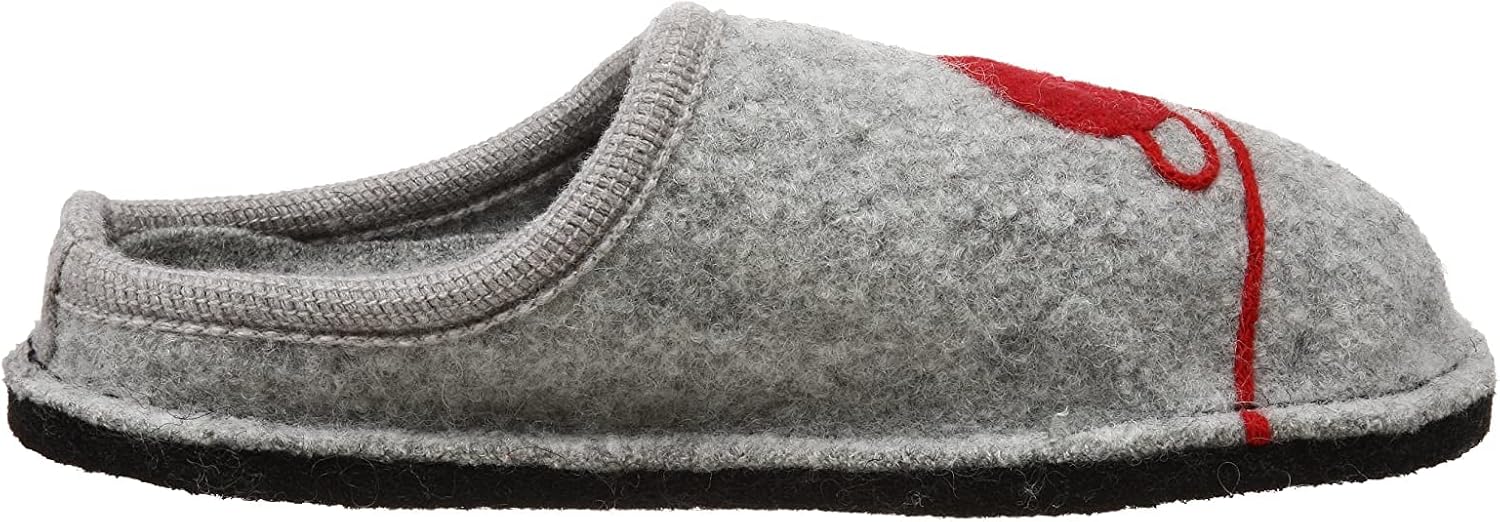 HAFLINGER Embroidered Kitty Wool Felt Slippers