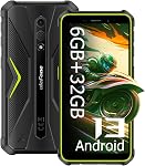 Téléphone Canada, Ulefone Armure X12 Smartphone robuste, Android 13 Allez, 6 Go+32 Go jusqu'à 256GB Prolongation 5.45 de pouce HD+ Écran, 13MP Caméra arrière, 4860mAh, 3-Card Fente, NFC, OTG, noir