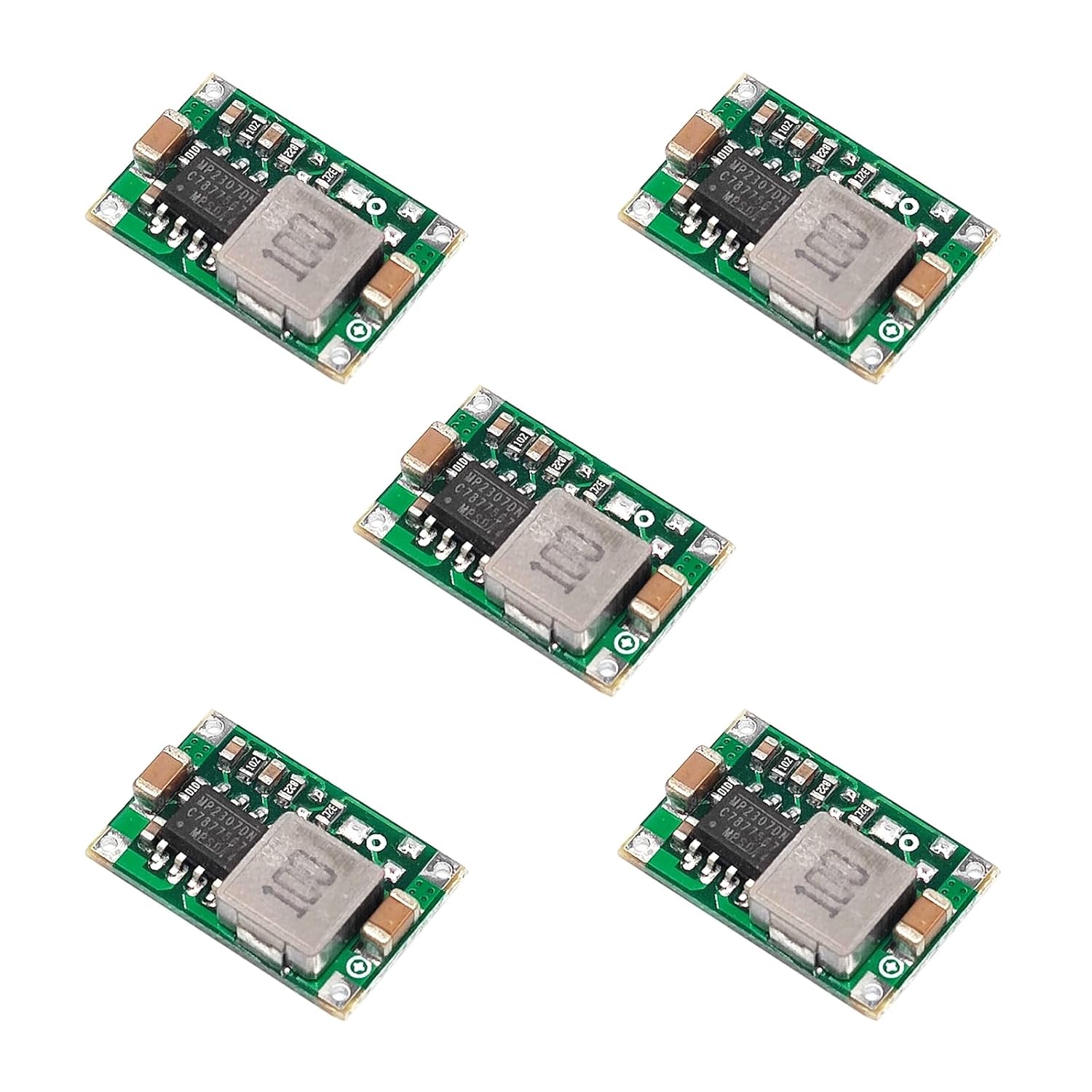 3.3V Buck Converter Module 5 Packs DC 5-23V 12V to 3.3V Step-Down Regulator Board 1.8A Output for Arduino, ESP32, DIY Electronics