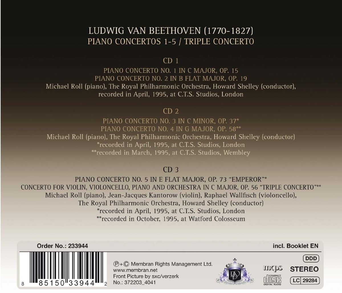 Beethoven: Klavierkonzerte 1-5