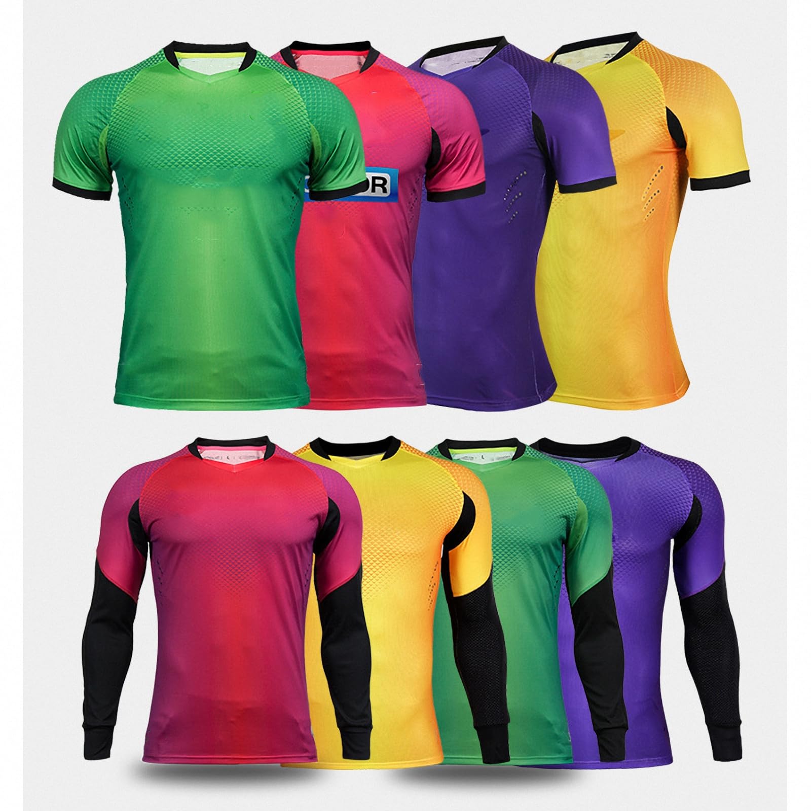 Maglia da Portiere da Calcio Estiva a Maniche Corte, Maglia da Portiere da Calcio Traspirante ad Asciugatura Rapida, Felpa da Allenamento da Uomo all'aperto
