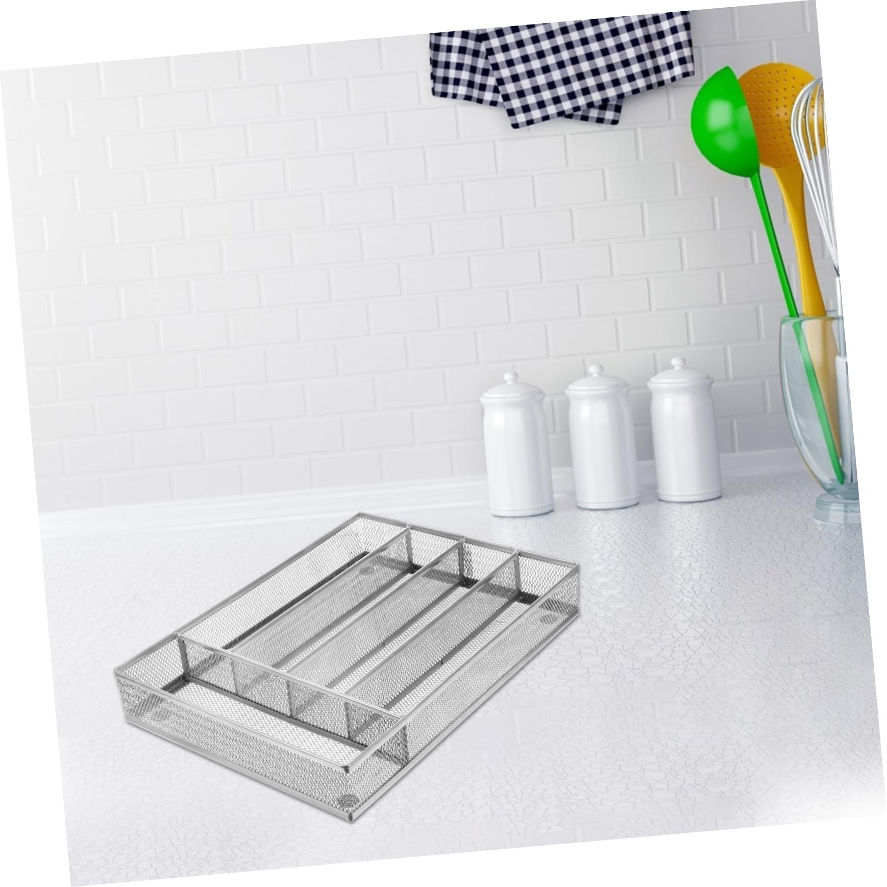 Mikinona 1pezzi Organizer Per Cucina Carbonio Divisa Per Utensili e Design Antiscivolo Adatto Per e Ristoranti