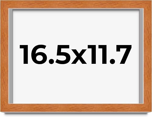 Miniatura 29 de Marco marrón de 18 x 24 pulgadas, marco de madera maciza de nuez de miel, ancho de moldeo de 0.875 pulgadas, profundidad de rabo de 0.875 pulgadas
