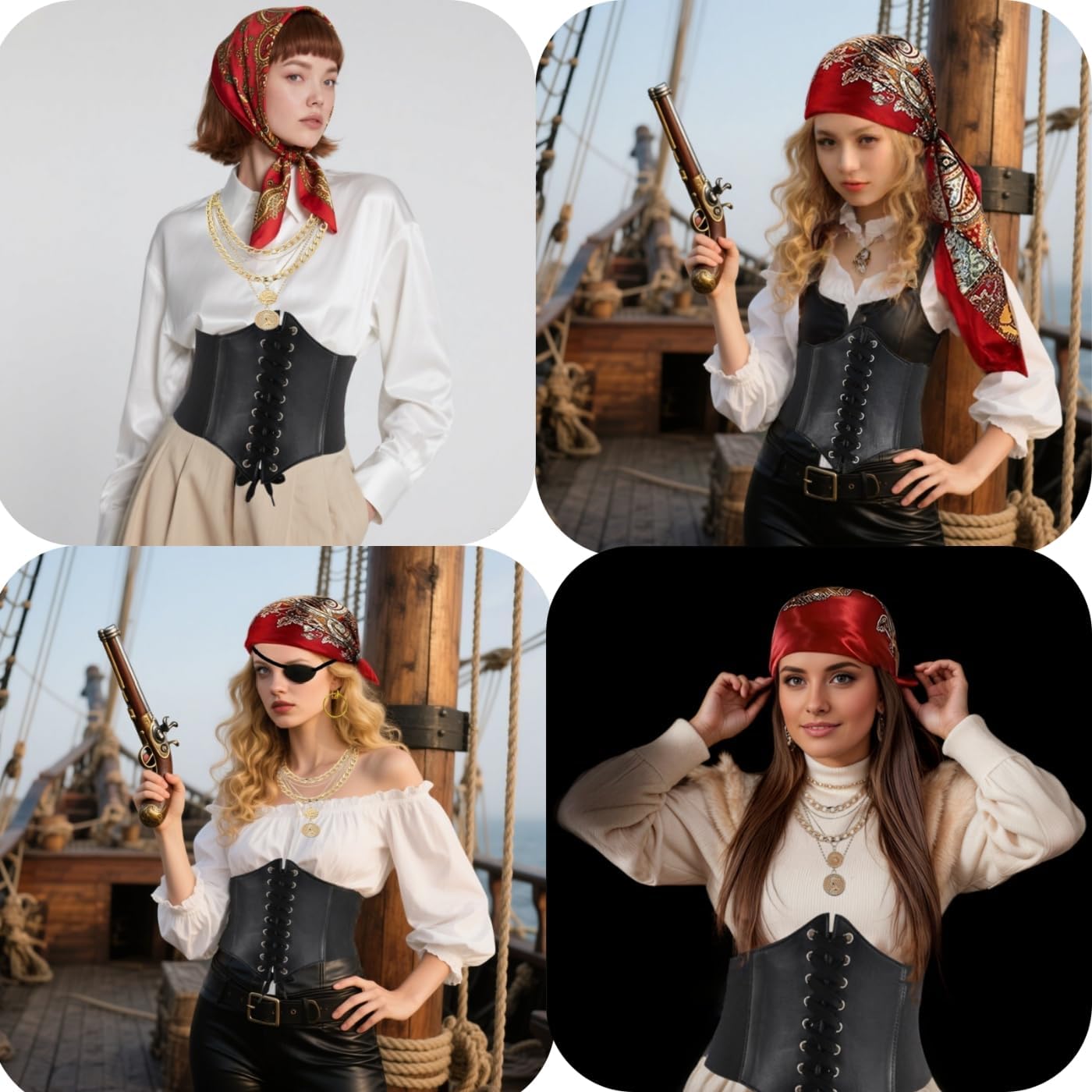 Womens Pirate Costume Accessories for Halloween Costumes for Women Adult - Image 6