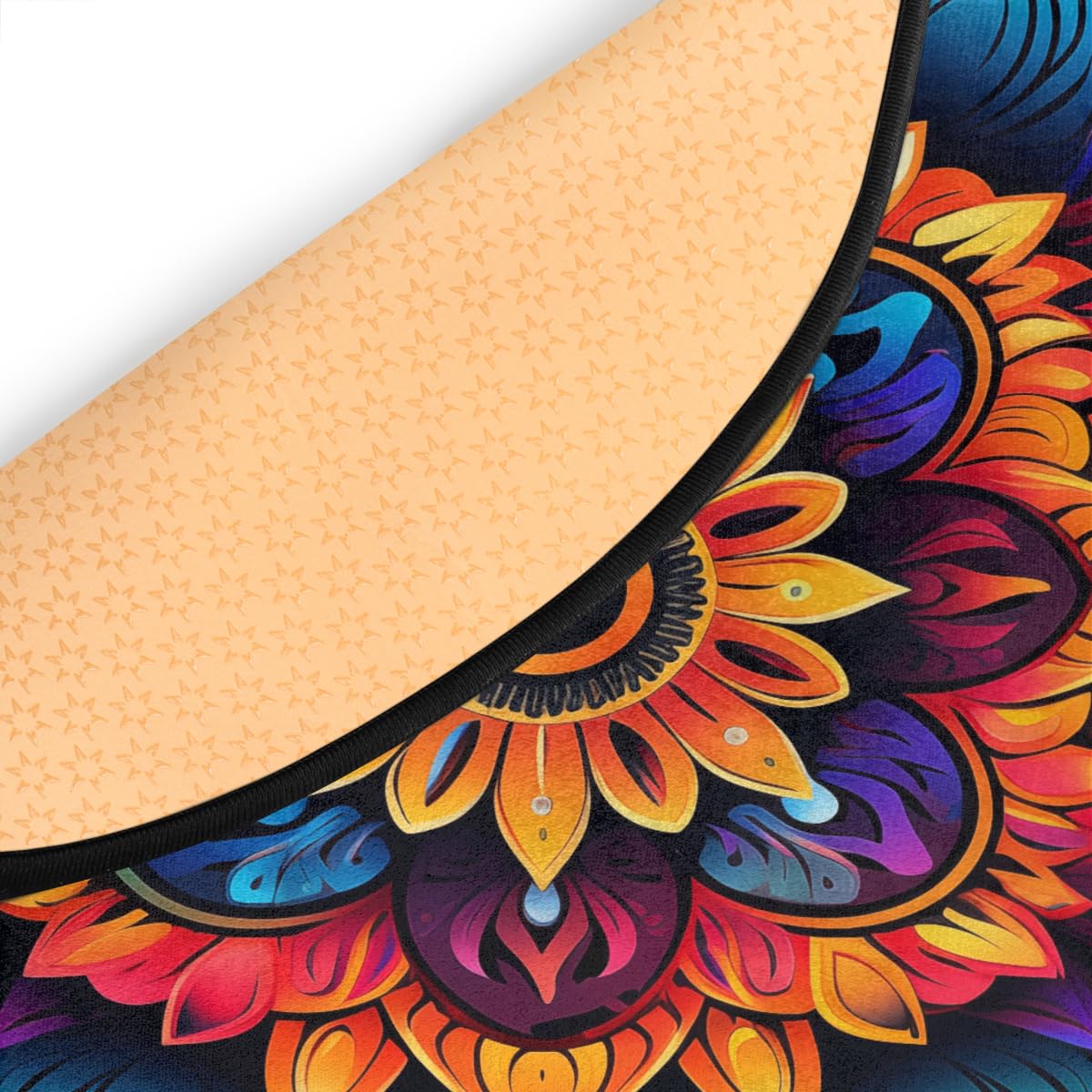 Mandala trwała wycieraczka pod drzwi, mata pod drzwi wejściowe, indyjski kwiat, zmywalny dywan, mata powitalna, wycieraczka na zewnątrz, patio, podłogę, wejście do werandy