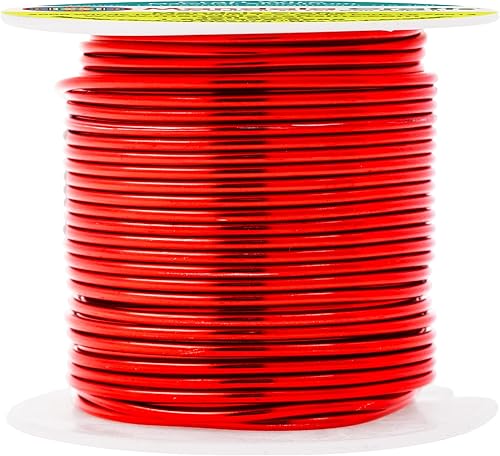 Vista 80 de Mandala Crafts Alambre de aluminio anodizado de calibre 8 para hacer joyas, alambre neutro flexible de color de 128 pies, flexible y flexible