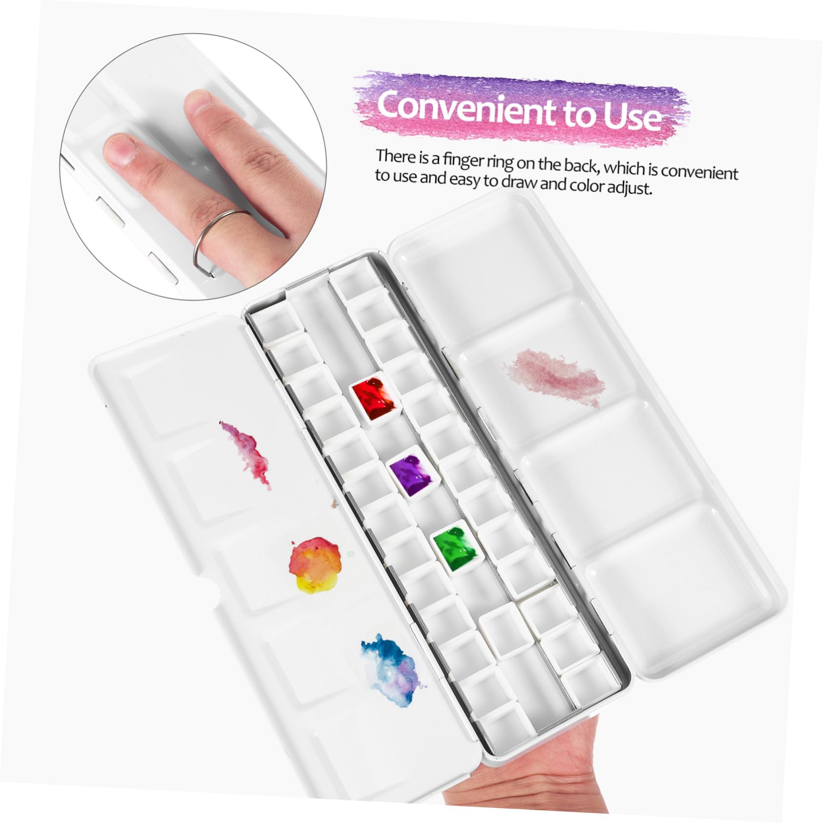 Tofficu 4 Pièces Boîte de Palette d'aquarelle Vide Pot de Peinture Vide Stylo à Eau Lavable Aquarelle de Voyage Palette de Couleur Palette de Peinture Palette Aquarelle Vide Le Fer