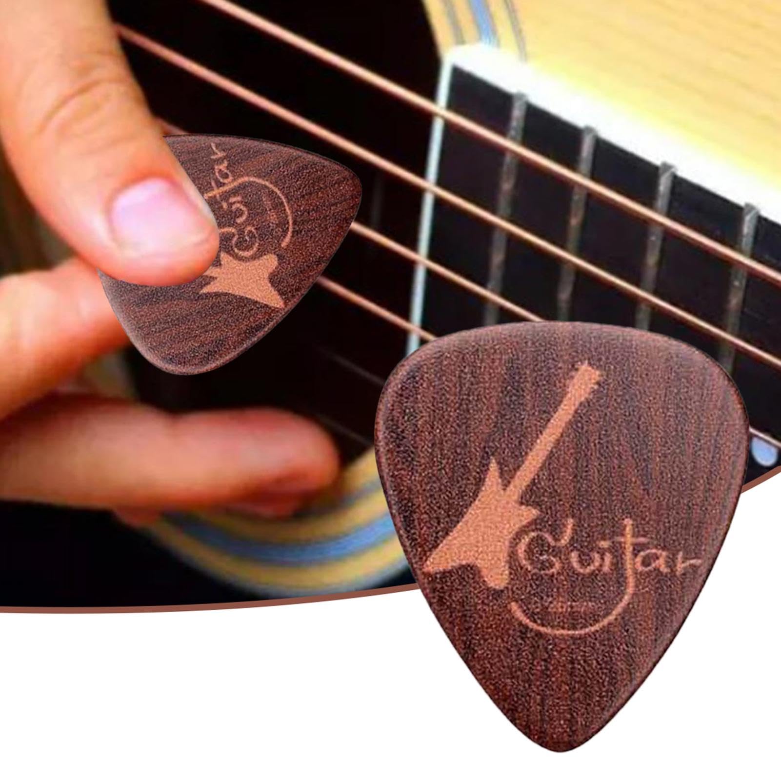 Small Guitar Pick, 5 Pieces Finger Picks, Bass Picks Grip, Creative Ukelele Pick, Acoustic, Guitar Plectrums Picks, Easy To Use, Portable for Your Electric, Acoustic and Guitar
