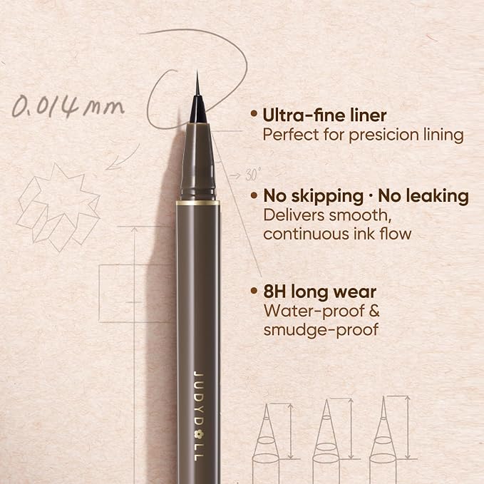 Lápiz delineador líquido ultra-fino para ojos, resistente, secado rápido, a prueba de agua miniatura 4