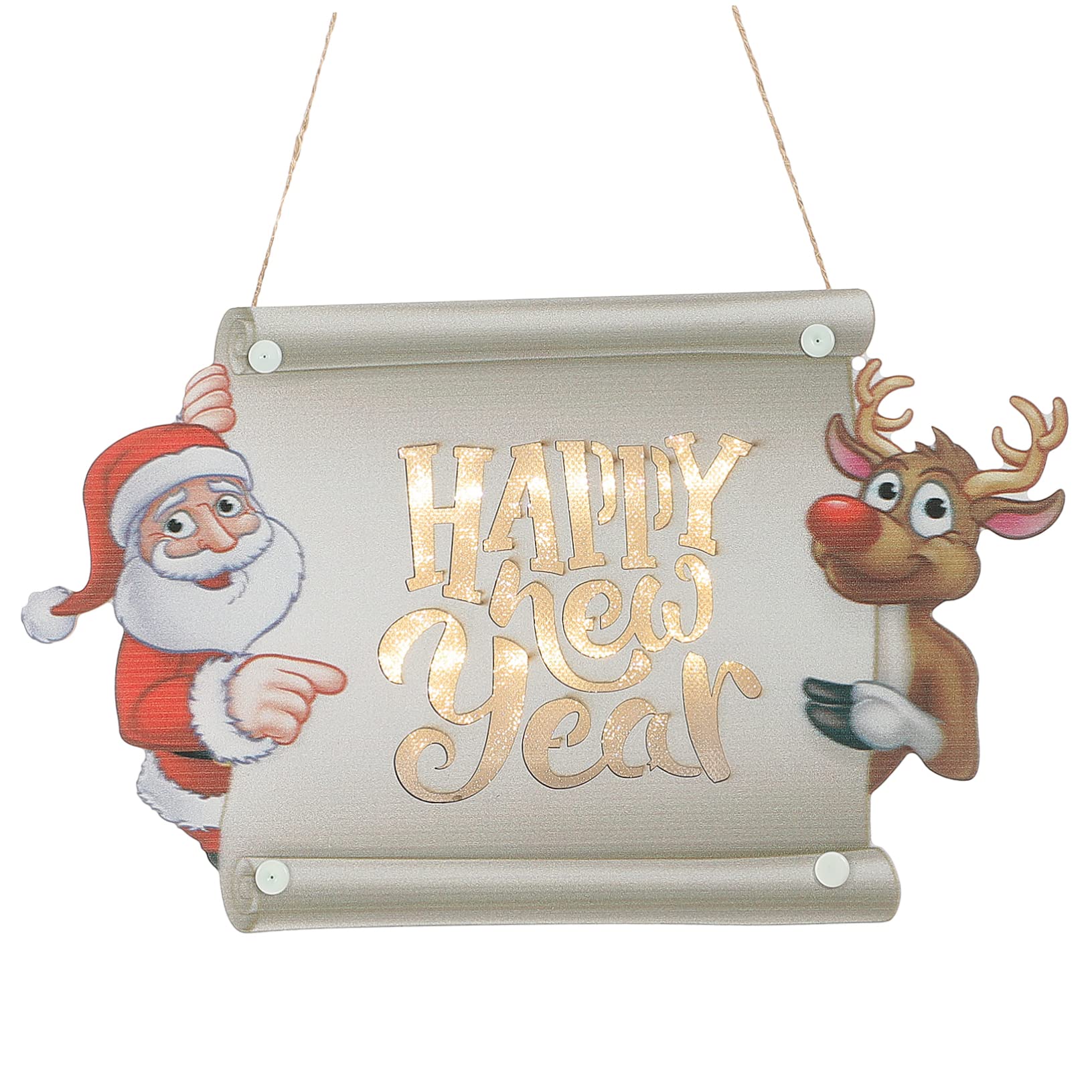 Cabilock Adornos Navideños Colgantes Guirnaldas Velas LED Adornos Decorativos para Exteriores Letrero Navideño para Puerta Adornos para Árboles De Navidad Letrero para Puerta De