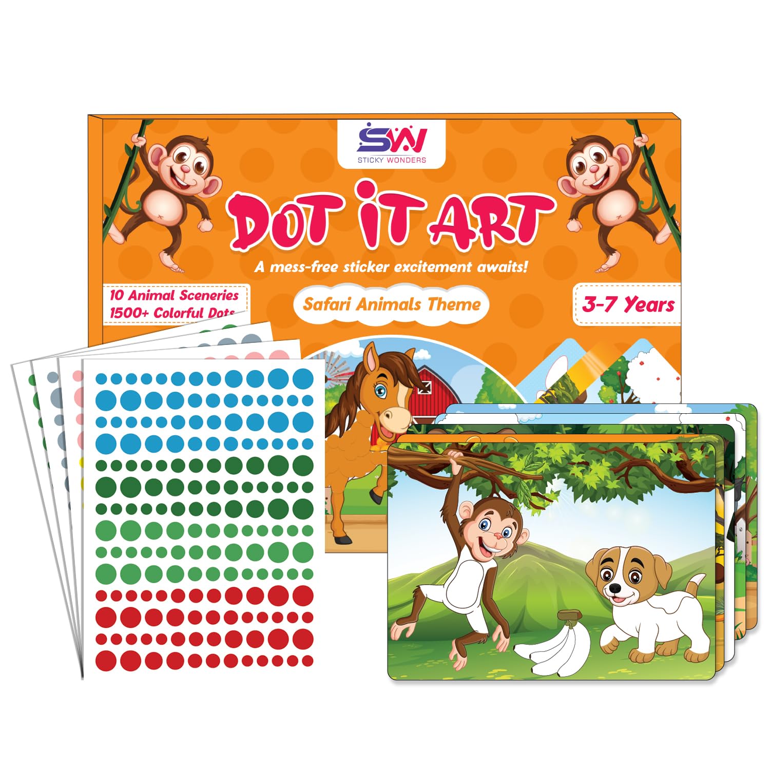 Sticky Wonders Dot it Art Activity Kit (Animals)