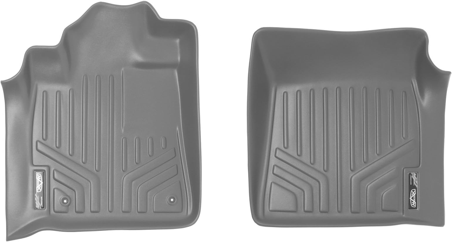 MAXFLOORMAT Floor Mats for Toyota Tundra (All Models) (2007-2011) First Row Set (Grey)