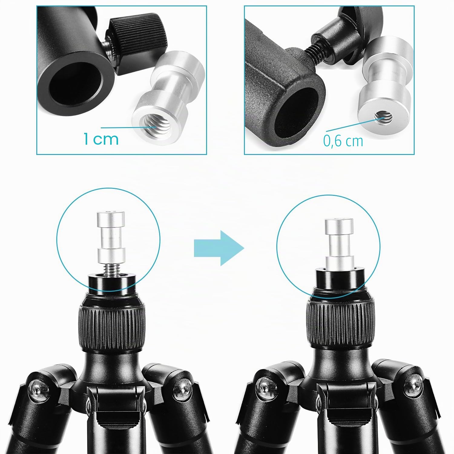 Neewer Lot de 2 Supports pivotants universels Professionnels pour Flash d'appareil Photo de Type E avec Porte-Parapluie pour Canon, Nikon, Pentax, Olympus et Autres flashs, Lampe de Studio, lumière