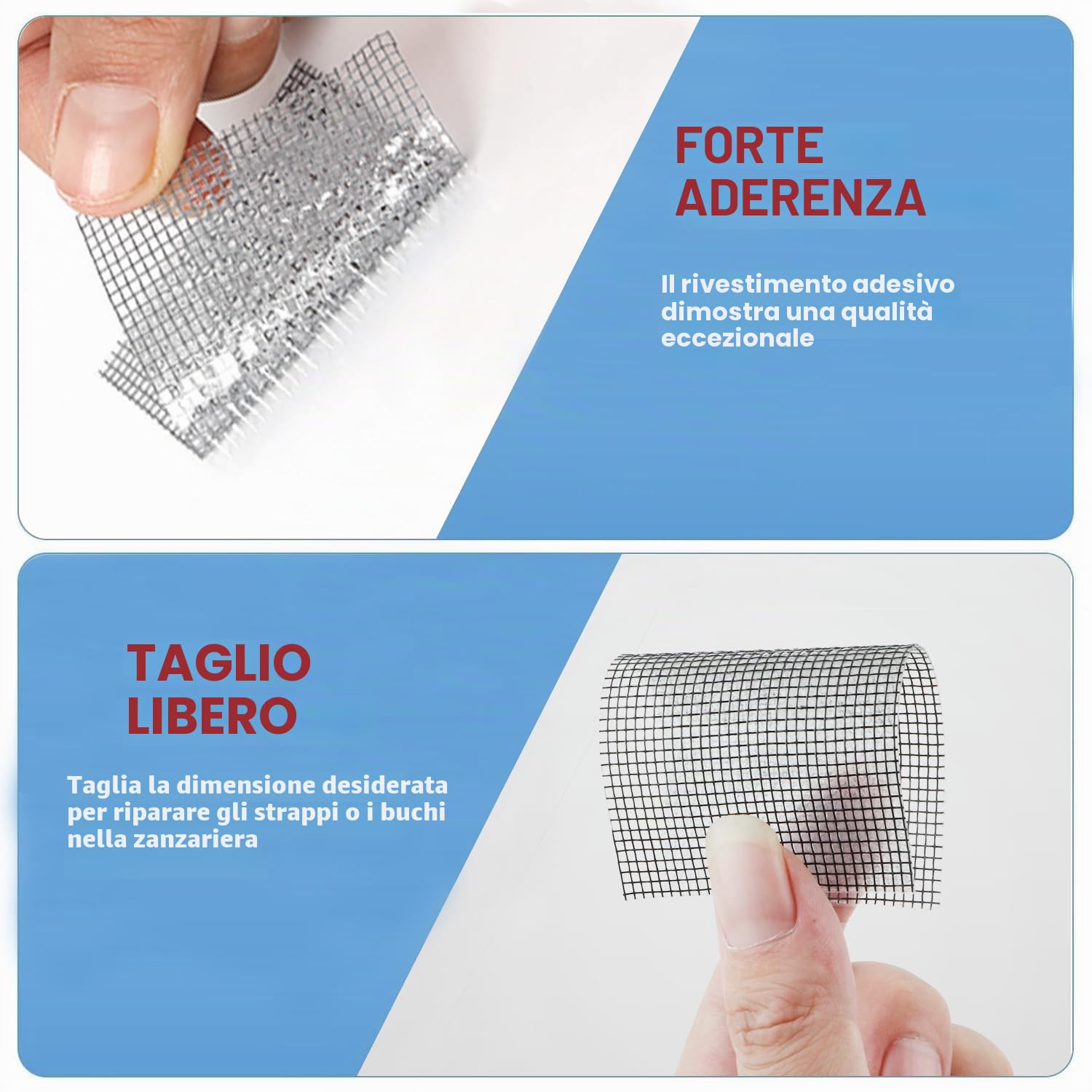 ACEBON Nastro Adesivo di Riparazione per Zanzariere (50 mm x 5 m) | Kit Riparazione per Zanzariere | Ripara Zanzariera | Nastro Ripara Zanzariere (Nero)