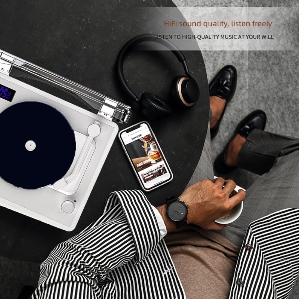 Lettore CD compatto con e USB: design portatile bianco per casa, viaggio e radio ascolto