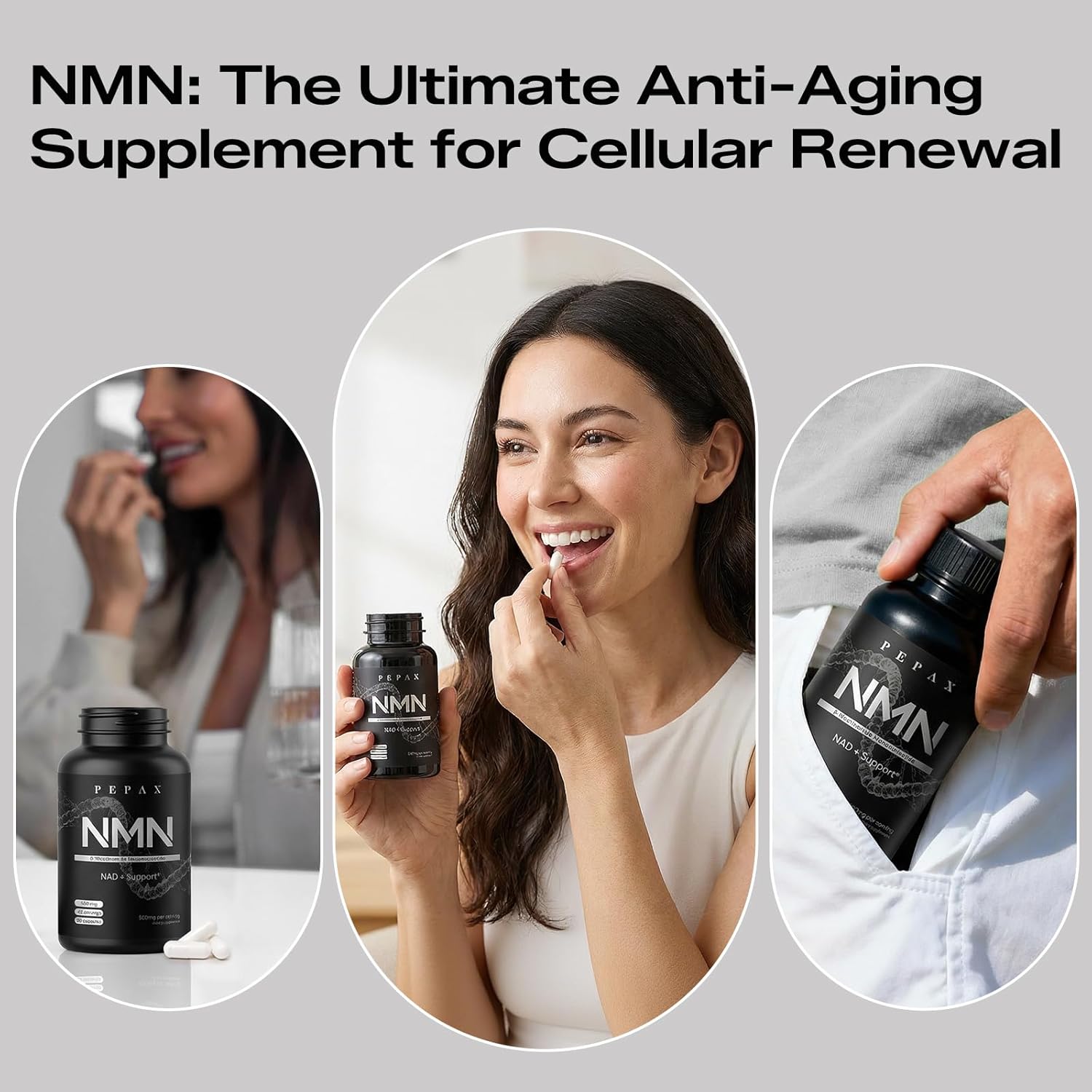 NMN Supplement 500mg - 99% Pure NMN Supplement Capsules for Increased NAD Levels & Healthy Aging - Third Party Tested Stabilized Capsules, cGMP Certified, 90 Liposomal NMN (45 Servings) - Image 5