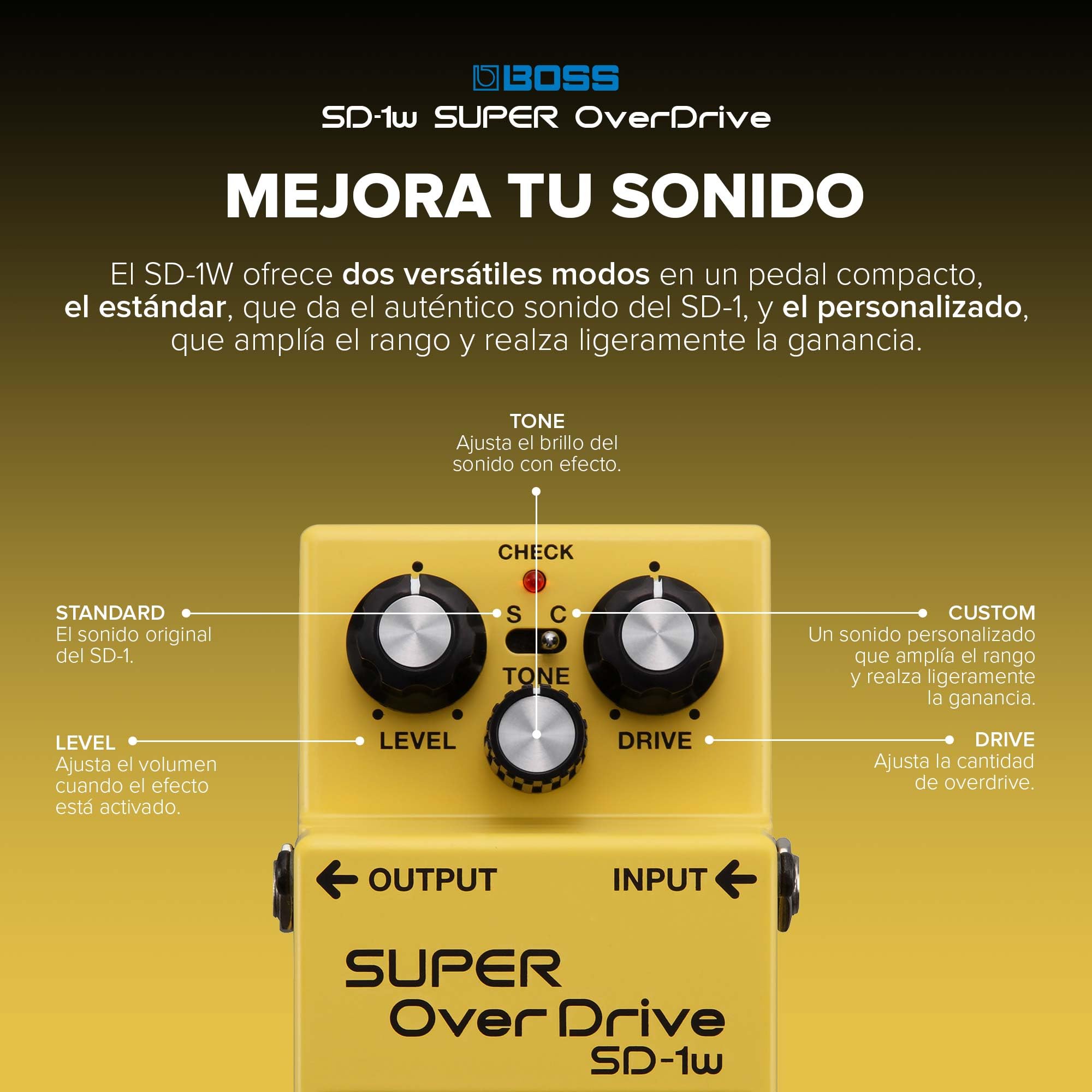 BOSS SD-1W SUPER OverDrive - Premium Waza Craft Gitaareffectpedaal