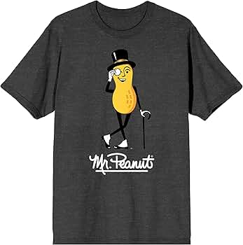 Amazon.com: Planters Mr. Peanut Men's Black Short Sleeve Tee