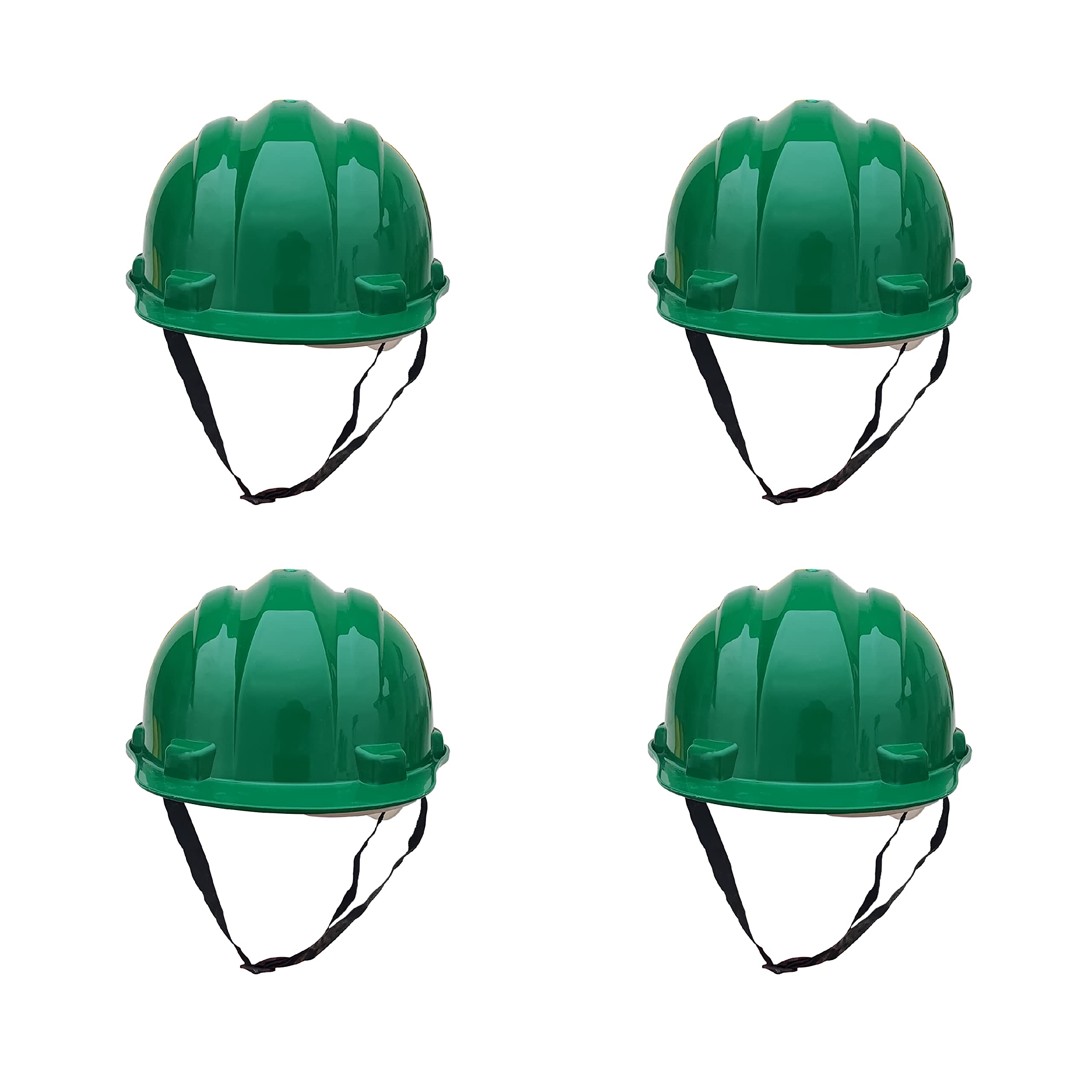 LADWA Green Heavy Duty Safety Superior Helmet Head Protection for Outdoor Work Head Safety Hat with ISI Mark (Pack of 4)