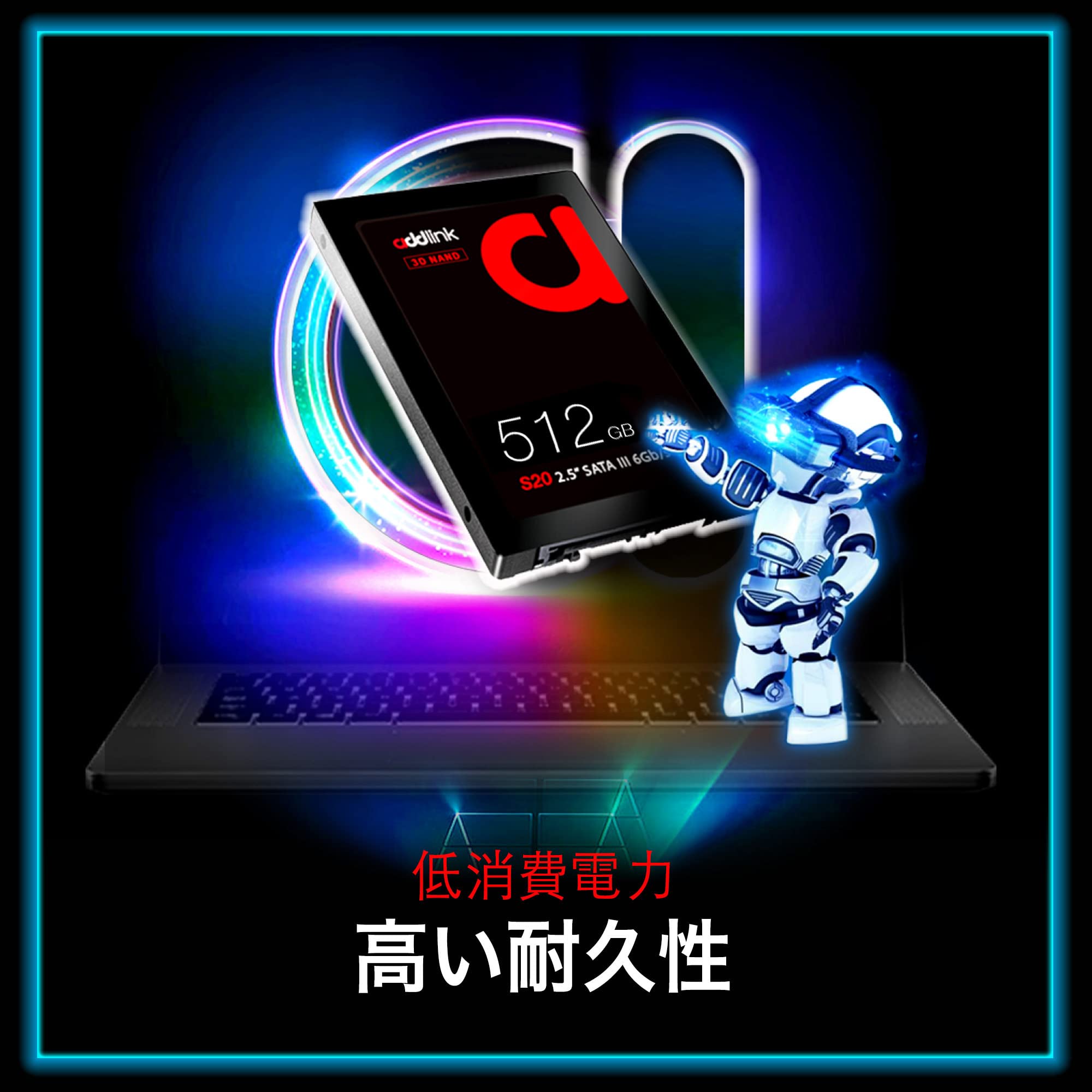 Amazon | addlink S20 台湾製 512GB 内蔵SSD| 読取り最大 500MB/s