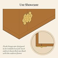 Vista 4 de Bisagras de mariposa chapadas en cobre antiguo, paquete de 2, bisagras de puerta de gabinete de montaje en superficie, herrajes para muebles