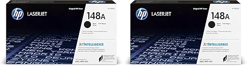 HP Cartucho de tóner LaserJet negro 148A | Este cartucho funciona LaserJet Pro 4001, MFP 4101 | W1480A (paquete de 2)