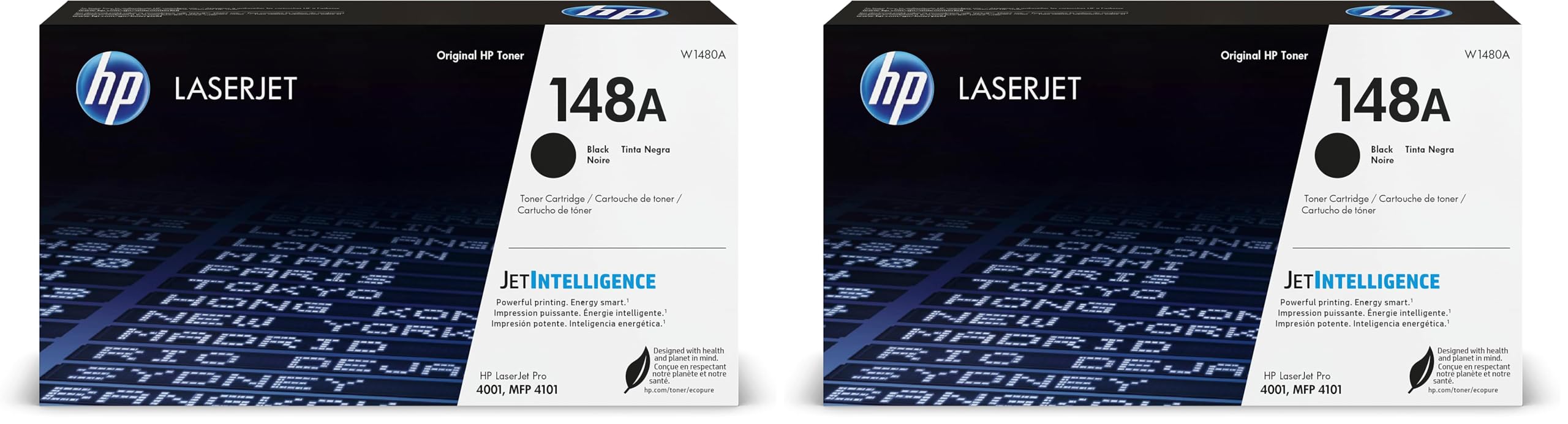 HP 148A Black LaserJet Toner Cartridge | This Cartridge Works LaserJet Pro 4001,MFP 4101 | W1480A,(Pack of 2) Standard (Pack of 2)