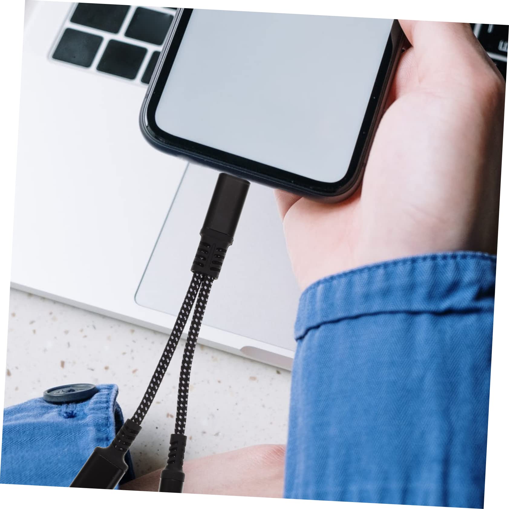 Hemobllo 3st Typc Kopfhörer Schalter 5mm Typ c Adapter 3,5-mm-audioadapter Adapter Für Kopfhöreranschluss USB c Auf Aux Adapter Typ c Auf 3,5 Mm Adapter USB-c-Adapter Type Anzahl Nylon-Seil