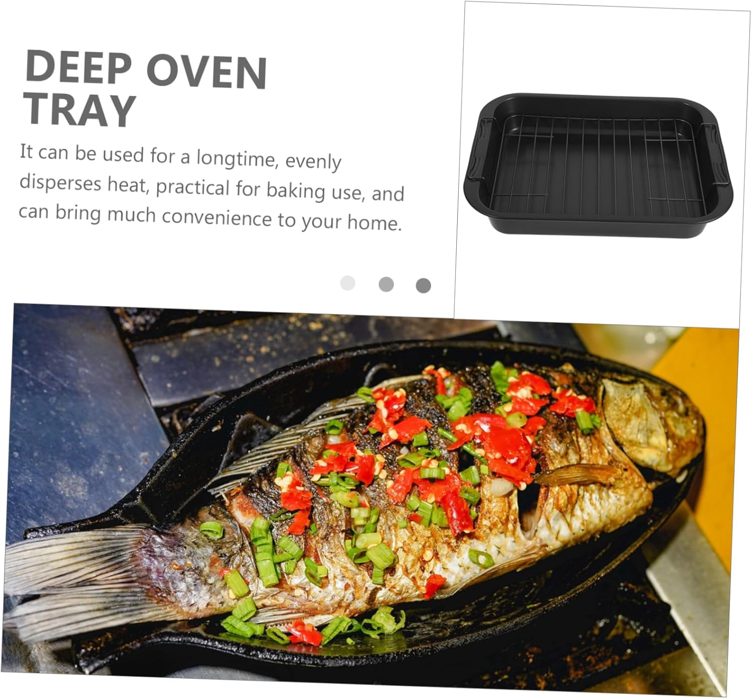 Versatile Baking Pan for Cheesecake Cookies Deep Rectangular Easy to Clean Store