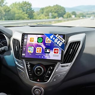 4G+64G 8 Core for Hyundai Veloster 2011-2017 Android 15 Car Stereo, 9" Touch Screen Car Radio with Carplay Android Auto Bluetooth,32EQ/FM/RDS,GPS,DSP,WiFi, 59 UI + AHD Backup Camera