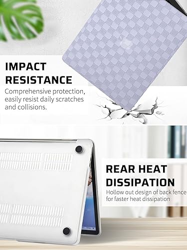 Miniatura 91 de Seorsok Compatible con MacBook Air de 13 pulgadas 2022 2021 2020 2019 2018 versión A1932 A2179 M1 A2337 Touch ID, elegante funda rígida de plástico