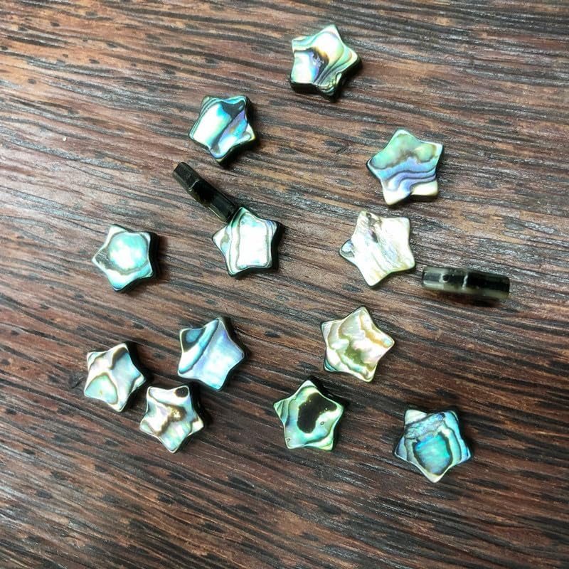 Miniatura 5 de 20 cuentas de corazón con cuentas de concha de abulón natural, cuentas planas sueltas de abulón, cuentas para hacer joyas