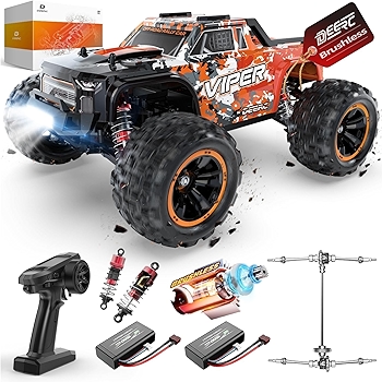 DEERC Brushless High-Speed RC Truck - 4x4 All-Terrain Monster Truck